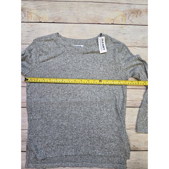 Old Navy Kid Girl Ribbed Knit Soft Spun Knit Gray Long‎ Sleeve Top Size Medium 8 - Picture 6 of 8